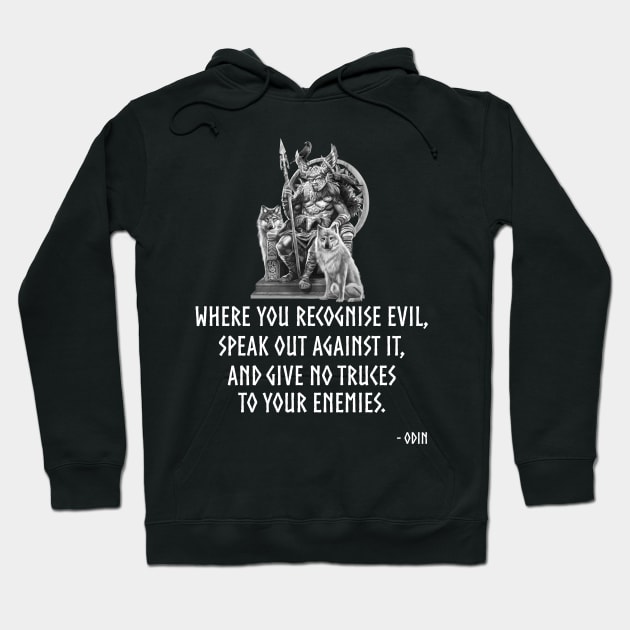 Asatru Norse Mythology Viking God Odin Proverb Nordic Hoodie by Styr Designs